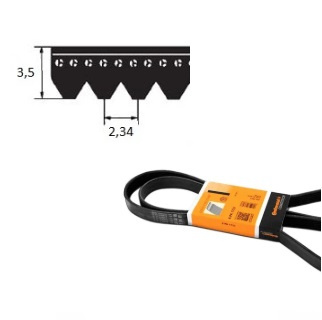 PASEK KLINOWY TAŚMA ROWKOWA CONITECH 6PJ 432 6PK432 TAŚMA ROWKOWA