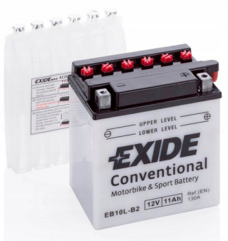 AKUMULATOR 12V 11AH EXIDE BIKE EB10L-B P+ 130A 135-90-145 MOTOCYKLOWY