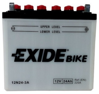 AKUMULATOR 12V 24AH 220A(EN) EXIDE 12N24-3A +P 184-124-175 MOTOCYKLOWY 3661024033541