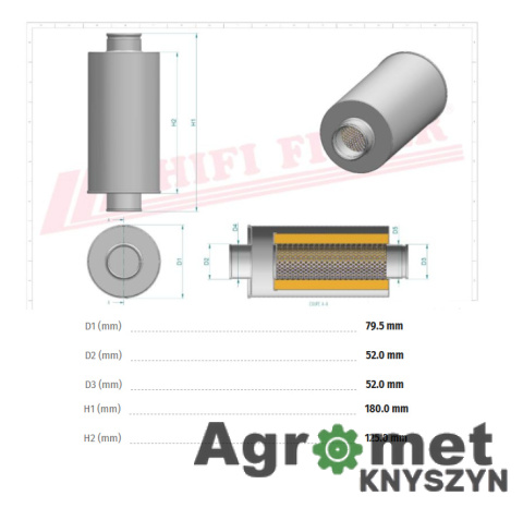 FILTR HYDRAULICZNY SH 63585 HIFI HYDRAULIKI CLAAS P176904, P 176904, 176904, RT7700060361, 7700060361, 5672213, FILTR HYDRAULICZNY SH 63585 HIFI HYDRAULIKI CLAAS P176904, P 176904, 176904, RT7700060361, 7700060361, 5672213,