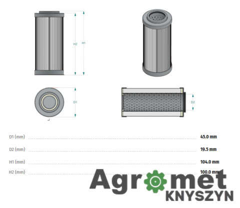 Filtr HYDRAULICZNY SH 52506 HIFI HD5718 716150200160 Filtr HYDRAULICZNY SH 52506 HIFI HD5718 716150200160