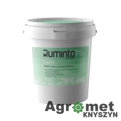 CALFIX - zatrzymuje biegunkę u cieląt i uzupełnia elektrolity, op. 1kg RUMINTA