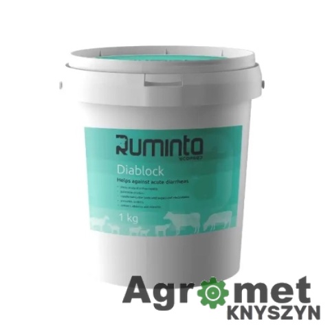 DIABLOCK - hamuje ostre biegunki u cieląt, prosiąt + elektrolity i energia, op. 1kg RUMINTA