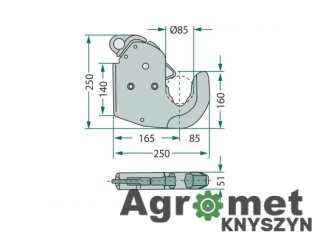HAK CBM KAT CAT 2 20088002 kat. 2L HAK ŁĄCZNIKA DOLNEGO BELKI