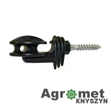 Izolator narożny wkręcany Premium AKO – czarny Ø 8 mm