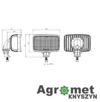 Lampa Robocza Led, Prostokątna 90w 6000lm 10/30v Światło Rozproszone 20 Led Kramp