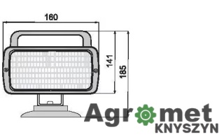 Lampa Robocza Na Magnes Twin Beam, 3000 2 Żarówki H3