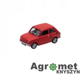 ZABAWKA FIAT 126P CZERWONY KOLEKCJA PRL 62790058