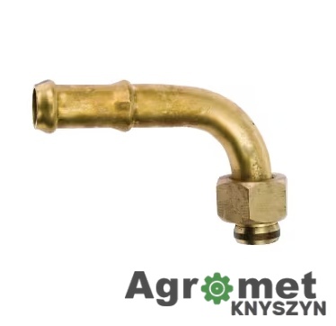 Kolanko mosiężne do pompy opryskiwacza fi 19 mm z nakrętką (4034000046)