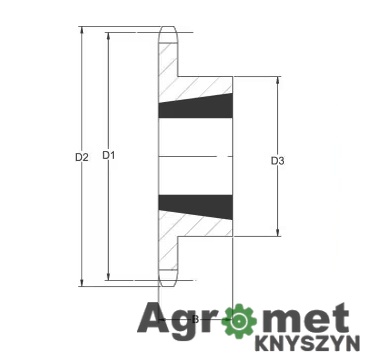 Koło łańcuchowe Z-30 3/4" (12B-1) z mocowaniem Taperlock Kramp SE3430TL