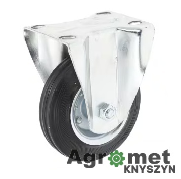 Koło stałe metalowo-gumowe 100 mm – stal ocynkowana, łożysko rolkowe