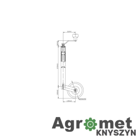 Koło podporowe 200x50 Kramp STR1620