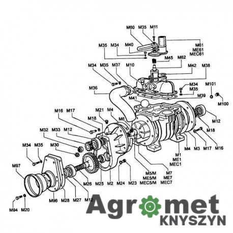 Koło zębate 21 zębów B.P. – Pompa próżniowa MEC 5000 M / 6000 M / 8000 M/D