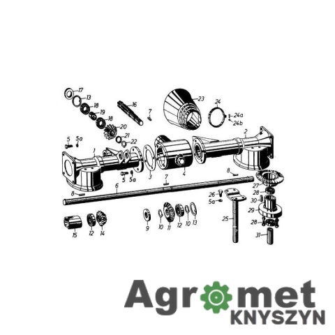 Koło zębate stożkowe Z-15 Ø28 Niemeyer (010634, 435010634)
