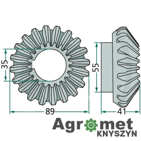 Koło zębate Z-20 fi 35, wpust 10 – Krone 647145205.1F / 3430145205SP / 145205SP