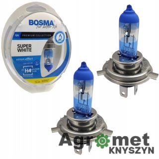 Komplet Żarówek H4 Super White, 12 V, 60/55w, P43t