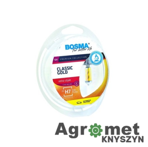 BOSMA ŻARÓWKI H7 CLASSIC GOLD 12V 55W PX26d (komplet 2 sztuki)