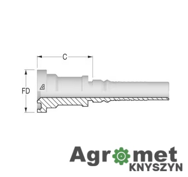 Końcówka 4SH-DN25 z kołnierzem Ø47,6 mm (SFSH2516)