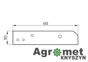 Płoza Niska Krótka Prawa KVERNELAND Mølbro, 063605, KK063605, KK063605N, 5040-063605, 5040063605