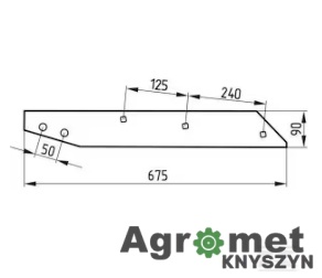 1116730010 Płóz tylny, prawy PO738 XL Unia