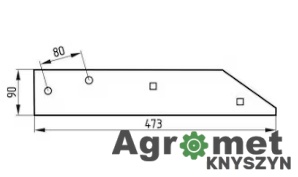 Płoza przednia prawa UNIA Po 740, 1116710020