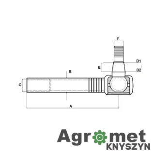 Końcówka drążka kierowniczego SHP212KR Kramp – przegub kulowy M20x1.5 / M18x1.5