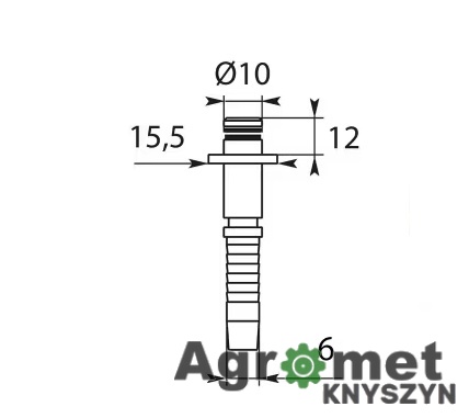 Końcówka DN06 Ø10 mm – Kramp HD260206