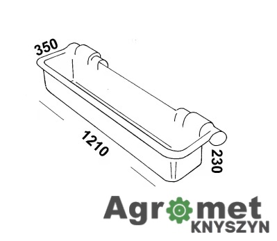 Koryto zawieszane 121 cm, 50 l – model 1200