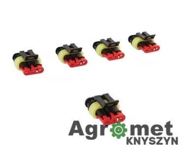 Obudowa gniazda kostki 3-pin żeńska LA89008KR – Superseal IP67