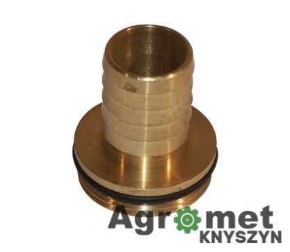 Końcówka węża mosiężna z uszczelką, 1" x 1"