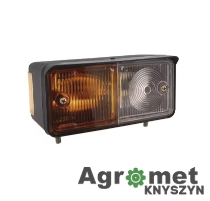 Lampa kierunkowskazu i światła pozycyjnego – prawa, przednia (Waś), 150×77 mm