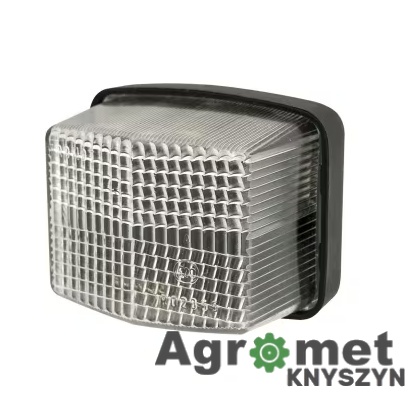 Lampa obrysowa Promot LO-110 – biała, kwadratowa, 12/24V, przykręcana