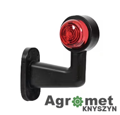 Lampa obrysowa gopart LA35006 – 12/24V, boczna, czerwona/biała, przykręcana