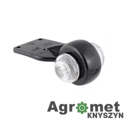 Lampa obrysowa LED Waś 1400300050 – okrągła, 12/24V, przezroczysta, przykręcana