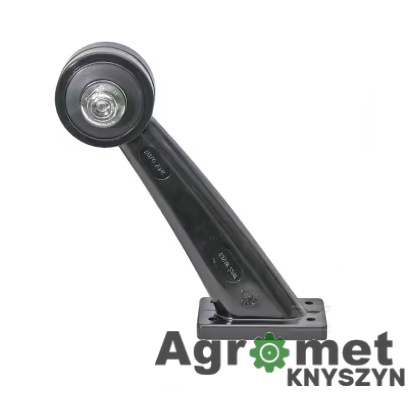 Lampa obrysowa LED Waś 1400300021 – lewa, okrągła, 12/24V, czerwona/przezroczysta, przykręcana