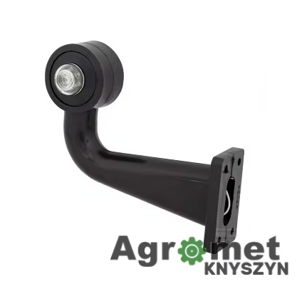 Lampa obrysowa LED Waś 1400300010 – prawa, okrągła, 12/24V, czerwona/przezroczysta, przykręcana