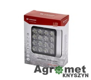 Lampa Robocza Kwadratowa Led, 25w 3040lm Światło Rozproszone