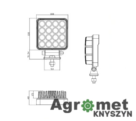 Lampa Robocza LED Kramp – Kwadratowa, 25W, 3040lm – Optymalne Oświetlenie Otoczenia