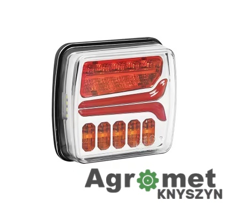 Lampa Tylna Zespolona LED Kramp – Dynamiczny Kierunkowskaz, Kwadratowa, Prawa