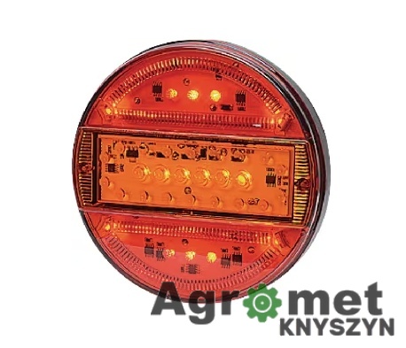 Lampa Tylna Zespolona LED Kramp – Okrągła, Smukła, 12/24V, Złącze 5-pinowe