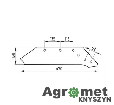 Lemiesz Prawy Mølbro 16" (622136) – Wysokiej Jakości Zamiennik do Pługów Kuhn
