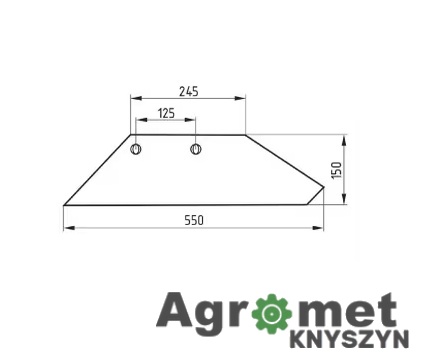 Lemiesz Lewy 18" XL do Pługów Överum i Kongskilde (94-603) – Oryginał Mølbro