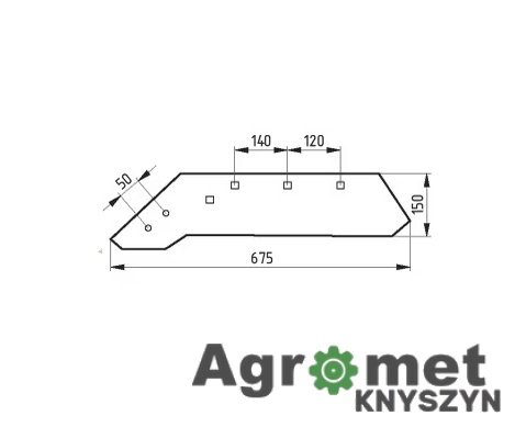 Lemiesz Lewy do Pługa Unia VIS / XXL (VIS 017) – Do maszyn przed 2017r.