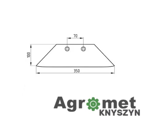 Lemiesz Przedpłużka do Kverneland MZ / ME (066868) – Oryginał Mølbro